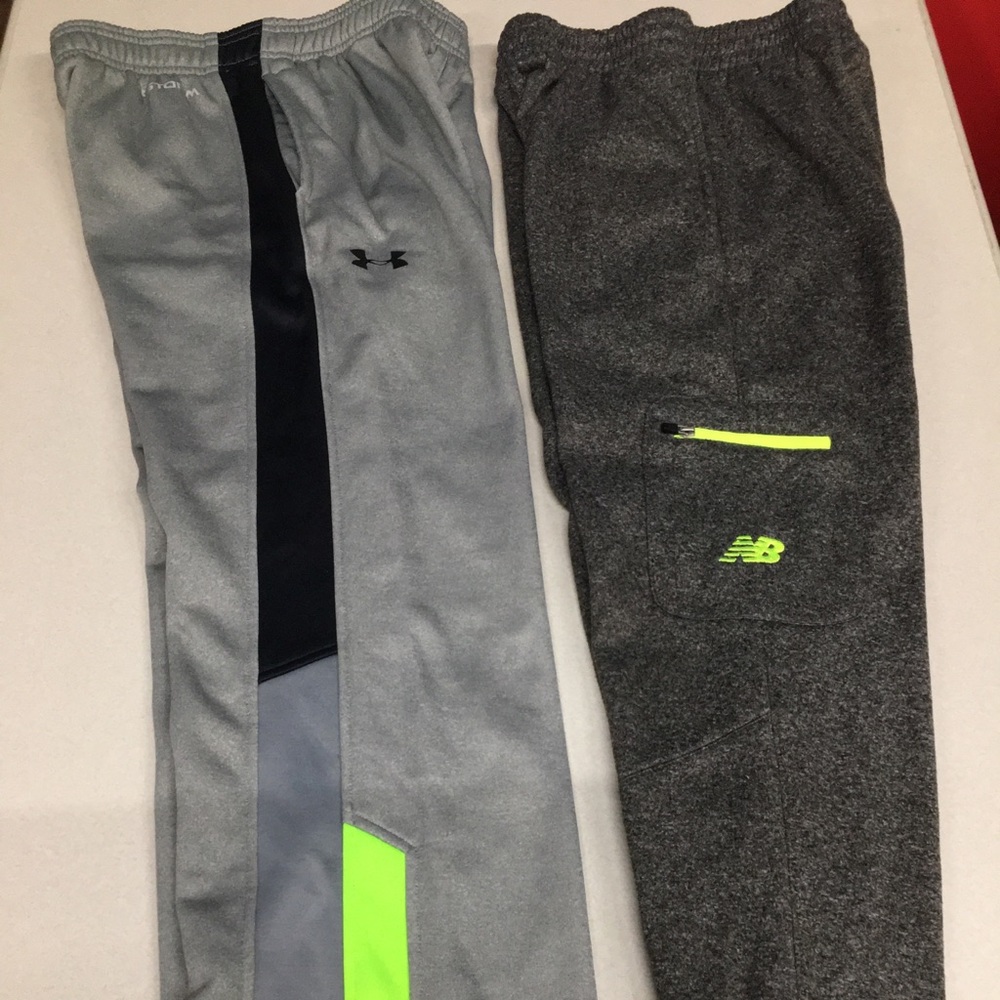 UNDER ARMOUR sz YLG/ NEW BALANCE sz 14 SWEATPANTS